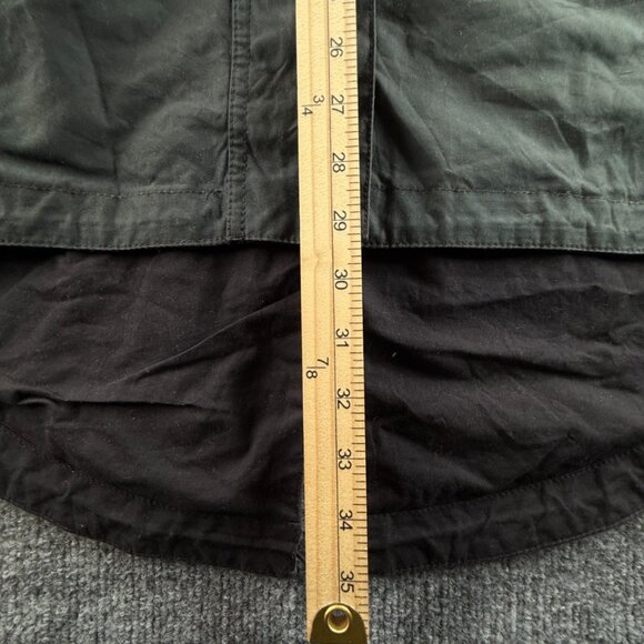 Barbour Rain Parka Heritage Brand Waxed Jacket Women Blue Hooded Size 6 US - Picture 6 of 16